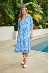 TIERS DRESS - blue pais